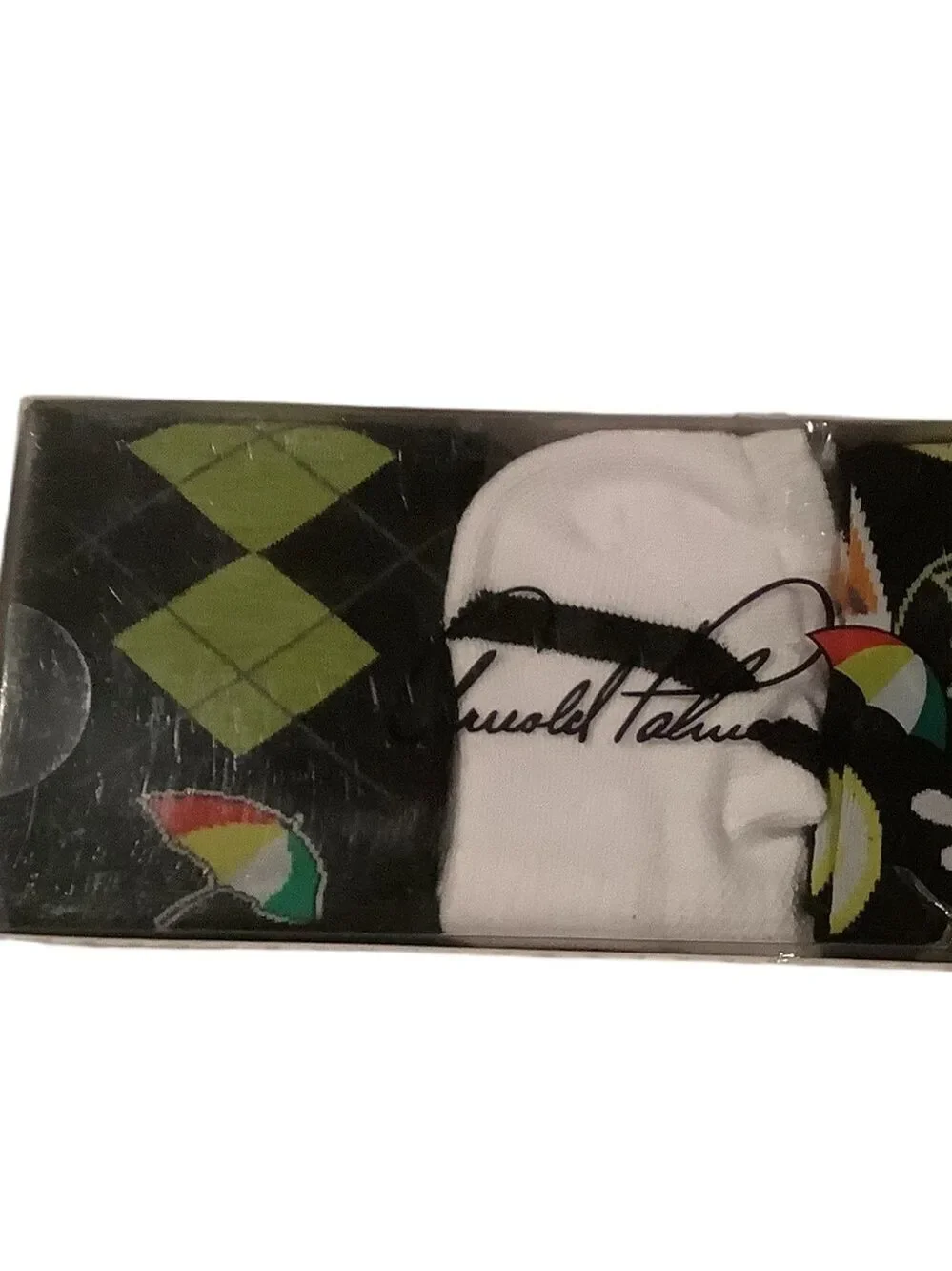 Arnold Palmer Golf Motif Socks 3 Pack New In Box